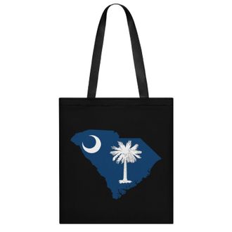 Generic South Carolina Flag Map Carolina Womens Tote Casual Shopping Bag Lightweight Shoulder Bags Hobos Handbag for Work Travel Daily 35x40cm