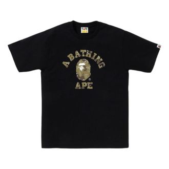 A Bathing Ape Bitmap College Tee Black 1K80-110-039-BLACK