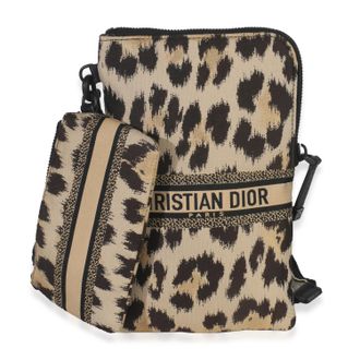 Dior Christian Dior Leopard Technical Fabric DiorTravel Pouch Set