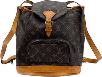 Louis Vuitton Brown Monogram Canvas Montsouris Mm Backpack (Authentic Pre- Loved)