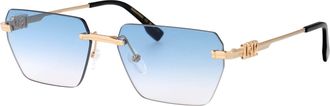 Dsquared2 Mens Sunglasses D20102-S Gold-Blue Metal Gold/blue