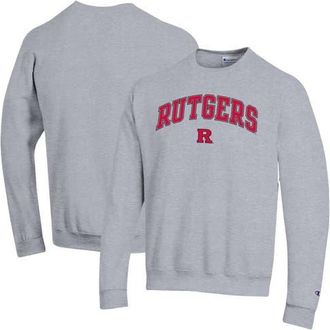 Champion Mens Champion Heather Gray Rutgers Scarlet Knights Arch Over Logo Pullover Sweatshirt at Nordstrom, Size X-Large