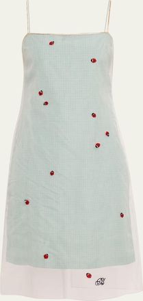 Bernadette Rachel Ladybug Embellished Layered Midi Slip Dress