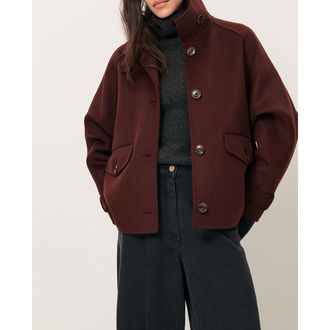 Sessun Korte jas in mixed wol VALLEY NEVADO