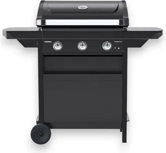 Campingaz Barbecue a gas 3 bruciatori in acciaio forno con termometro e ripiani richiudibili COMPACT 3L