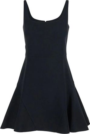 Givenchy Kleedjes, Dames, Zwart, S, Leer, Fluted Mini Dress