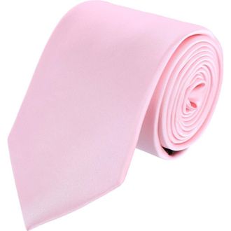 Trafalgar Store Sutton Solid Color Silk Necktie in Pink at Nordstrom