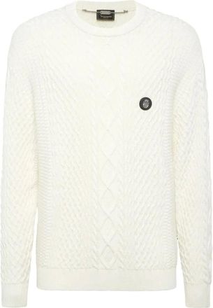 Billionaire Boys Club Round-neck Knitwear, male, Beige, Size: L Cotton Cashmere Round Neck Pullover