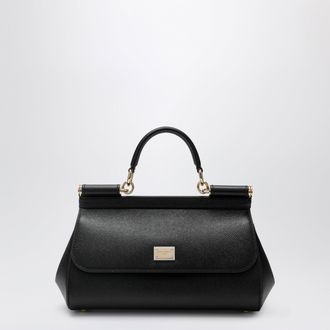 Dolce & Gabbana Sicily medium top-handle bag in calf leather, black