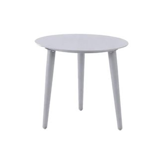 ED&Egrave;N JARD&Iacute; Mesa de aluminio auxiliar de exterior redonda, Gris tierra, 50x50x45cm