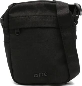 Arte logo-lettering messenger bag - men - Fabric - One Size - Black
