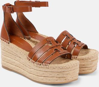Tory Burch Ines leather espadrille wedges