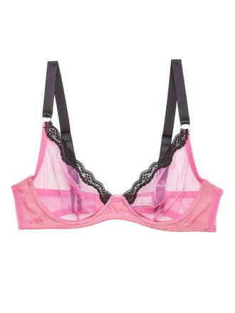 Fleur du Mal Reggiseno semi trasparente - Rosa