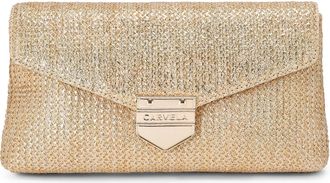 Carvela Womens Maria Envelope Clutch Bag - Gold Fabric - One Size
