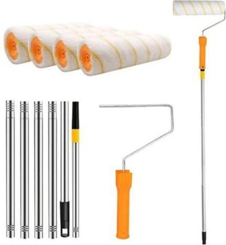 OEM Kit De Pintura: Rodillo De 30-180 Cm, Brocha Para Paredes, 4 Rodillos De Repuesto, Kit Completo Para Paredes Y Techos
