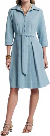 Frances Valentine Bellini Midi Shirt Dress In Air Blue