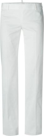 Dsquared2 Rechte Broek - Dames - Straight fit broeken - Wit - S - Katoen - Broeken