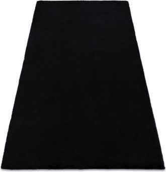 RugsX Rugsx - Alfombra Bunny Negro Imitaci&oacute;n De Piel De Conejo Black 160x220 Cm