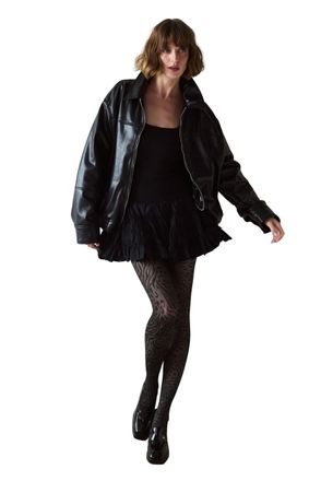 Penti Zebra Leopard Pattern Fashion Tight I Dark Grey Color I 2 Size (S-M/L-XL) I 50 Den (UK, Alpha, S, M, Regular, Regular)