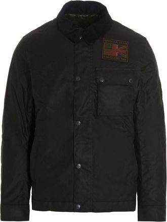 Barbour Black Logo Shirt Collar Jacket