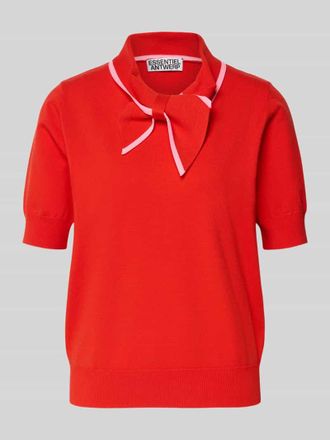 Essentiel Regular Fit Poloshirt aus Viskose-Mix Modell JONDA in Rot, Gr&ouml;&szlig;e L