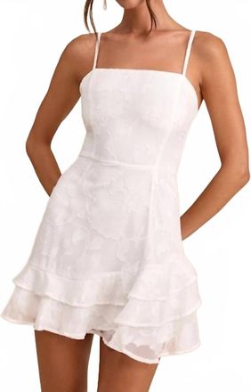 Lulus Days With You Floral Burnout Ruffled Mini Dress In White