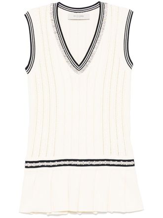 Golden Goose Varsity Marjory mini dress - women - Cotton - M - Neutrals