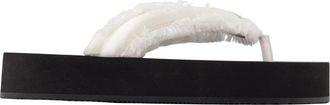 Balenciaga Jet Lag Micro Sandaal - Dames - Slippers - Wit - 36 EU - Satijn - Schoenen