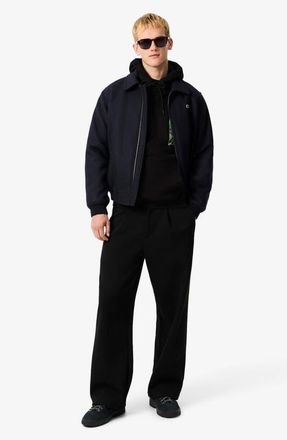 Lacoste Tennis Graphic Hoodie Pullover in Black at Nordstrom, Size 3