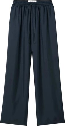 R&oacute;he Relaxed Drawstring Broeken - Dames - Wijde Broeken - Blauw - S - Linnen - Broeken