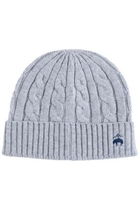 Brooks Brothers Cashmere Blend Classic Cable Hat in Med Grey Heather at Nordstrom