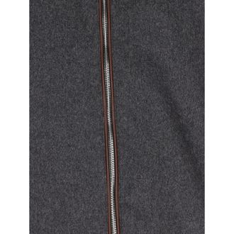 Brunello Cucinelli Mens Hooded Wool Jacket Grey