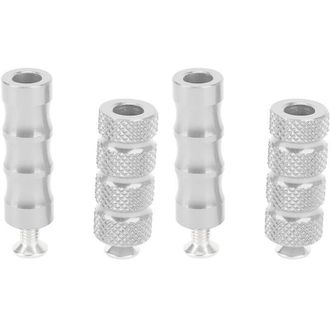 OEM Estriberas De Freno Para Motocicleta, 2 Pares, Chapadas En Cnc, Ajuste Preciso Para Tornillos De Montaje M6 De 6 Mm, Color Plata - Crezuo