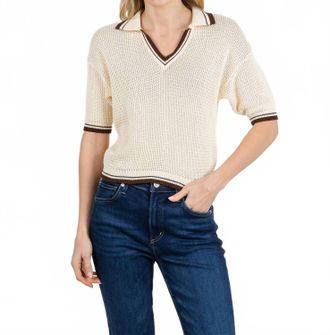 Marella Embi Polo Sweater In Wool White