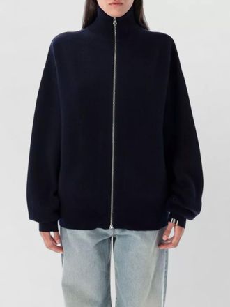 Extreme Cashmere cashmere high neck zip cardigan