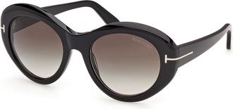 Tom Ford FT1423 ELODIE-02 01B Womens Sunglasses Black Size 54