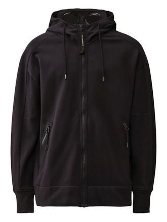 C.P. Company Goggle-detail hoodie - men - Cotton - S - Blue