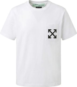 Off-white T-shirt met minimaal logo - Heren - T-shirts - Wit - M - Katoen - Tops