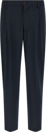 Department Five Blue Regular Flat Front Pants