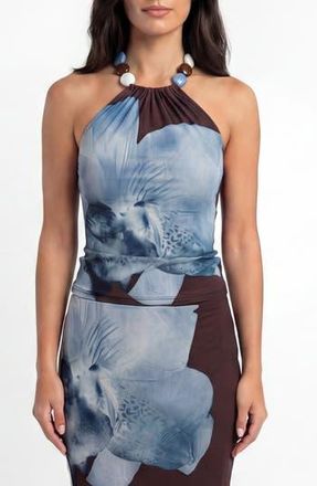By Design Riviera Floral Halter Top at Nordstrom Rack, Size X-Small