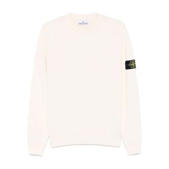 Stone Island Sweatshirts, male, White, S, White Jumper Casual Style