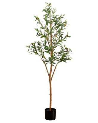 Nearly Natural 5Ft Artificial Olive Tree With Natural Trunk