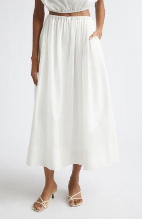 Toccin Imogen Linen & Cotton Skirt in Coconut at Nordstrom, Size Xx-Small