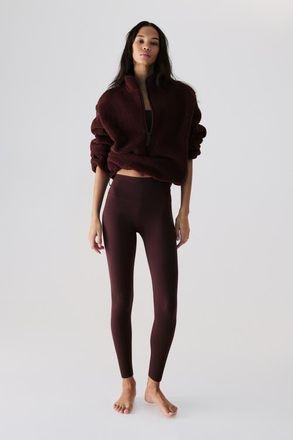 H&M Sports Leggings With Softmove in Chocolate Plum at Nordstrom, Size X-Small