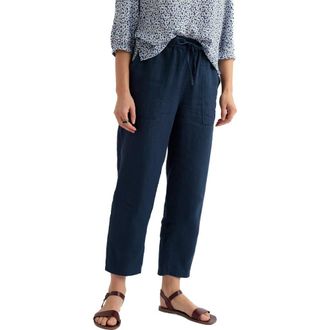 Seasalt Cornwall Sholl Drawstring Tapered Organic Cotton Twill Pants (Regular & Petite)1140121111280266114011931140124811401209 in Sea Cave at