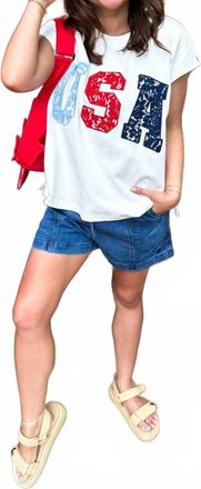 Peach Love California Lace & Liberty Tee In Multi