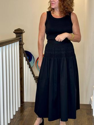 Love Binetti Long Noemi Skirt In Black