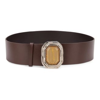 Alberta Ferretti Leather Belt - female - Alberta Ferretti - Belts - Brown - M - Accessories