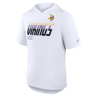 Nike Minnesota Vikings Nike Mens Dri-FIT NFL Hooded T-Shirt in White | 03NB10A9M-W9H