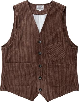 Generic Mens Corduroy Button Waistcoat - Vintage Cord Gilet Vest Classic Look for Autumn Winter